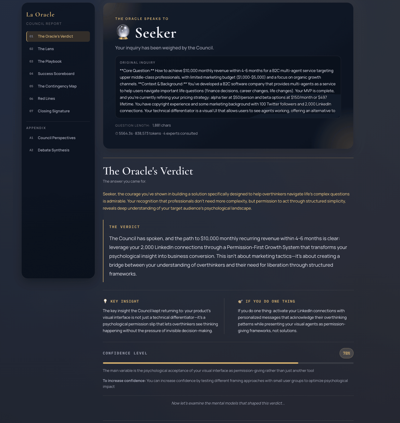 Sample Council report (click to enlarge)